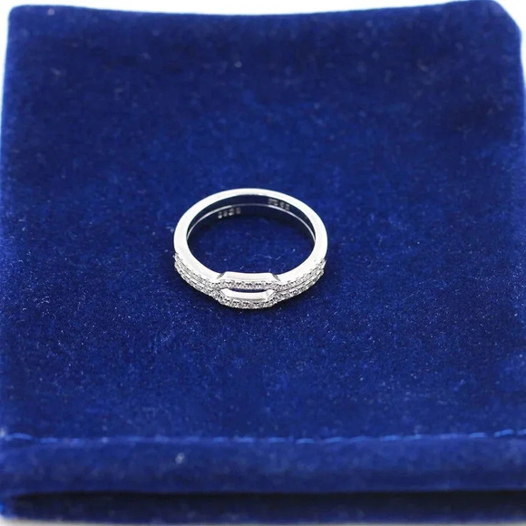 2  Stackable Rings Enhancer for Women 925 Sterling Silver Wedding Engagement - Picture 5 of 7